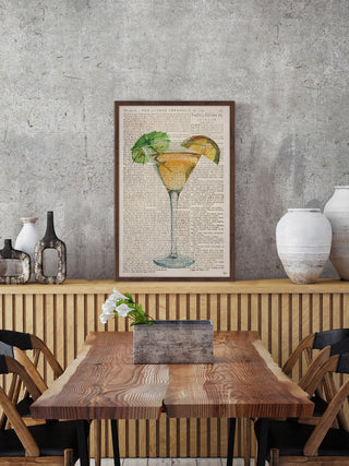 "Tropical Martini" Framed Painting Print, 16"x24"