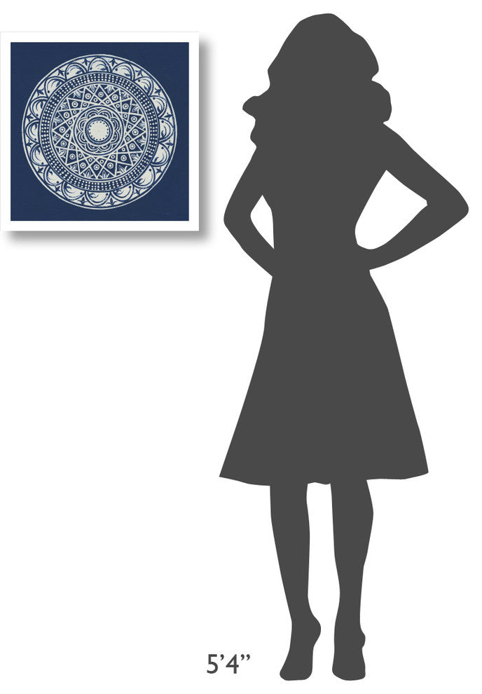 "Seville III Dark Blue FB" Digital Paper Print by Kathrine Lovell, 20"x20"
