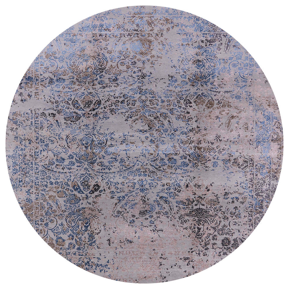 Ahgly Company Indoor Round Mid-Century Modern Area Rugs, 7' Round