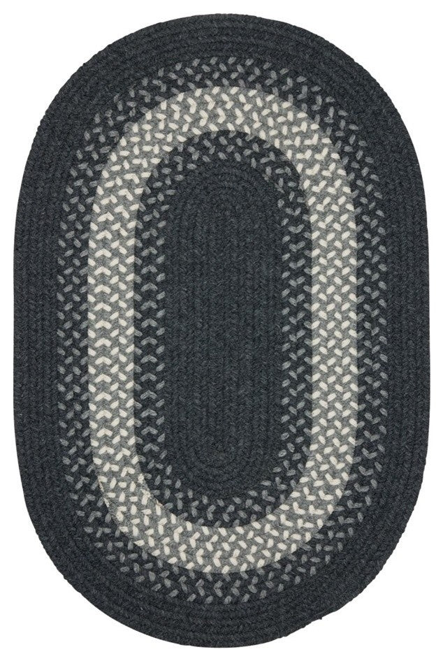 Colonial Mills North Ridge NG49 Charcoal Traditional Area Rug, Oval 2'x3'