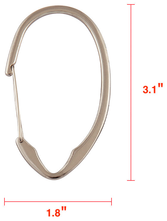 Utopia Alley Shower Hooks - Shower Curtain Rings for Bathroom, Set of 12, Brushed Nickel