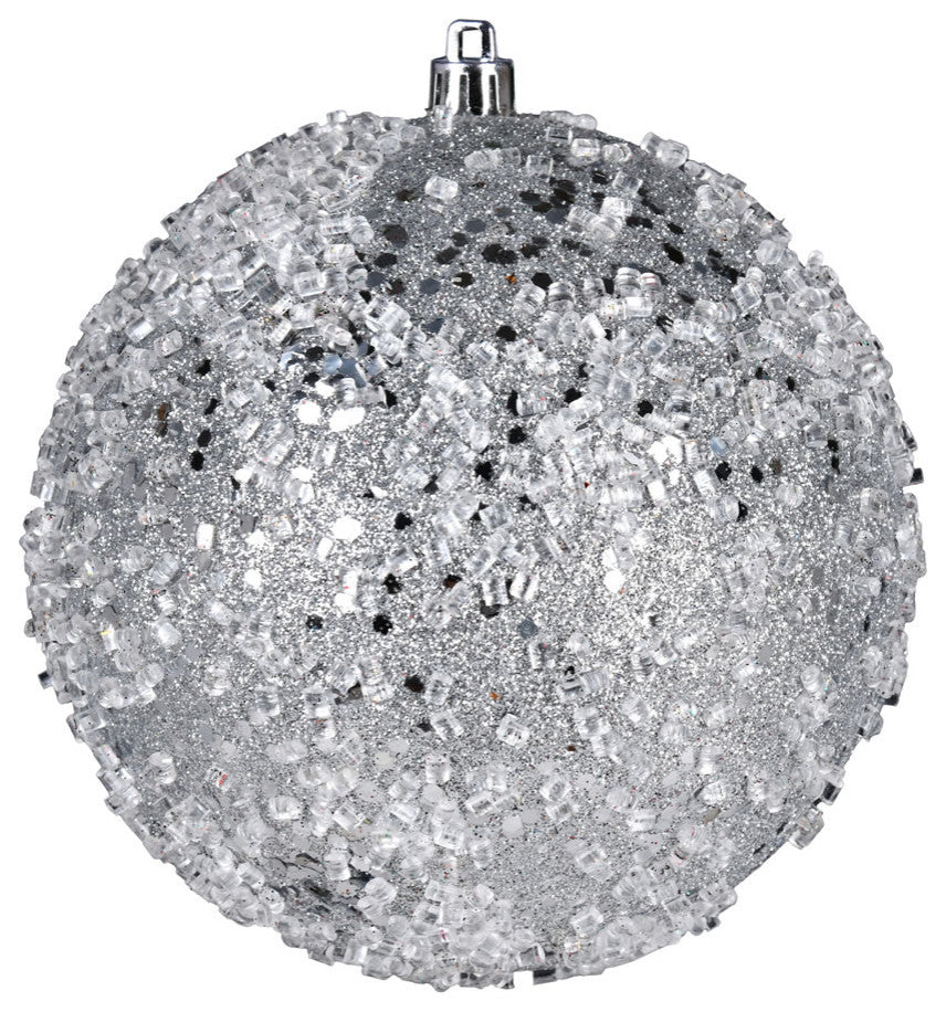 10" Silver Glitter Hail Ball