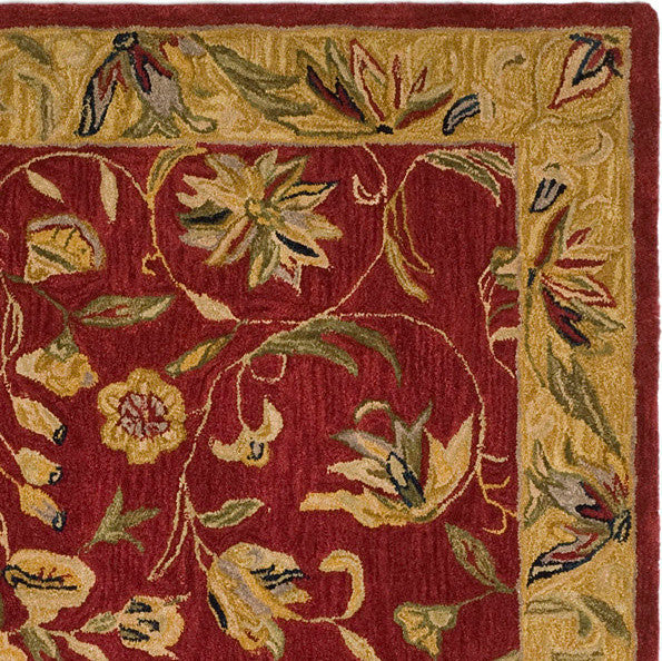 Safavieh Anatolia an526a Rug, Burgundy/Gold, 6'0"x6'0" Square