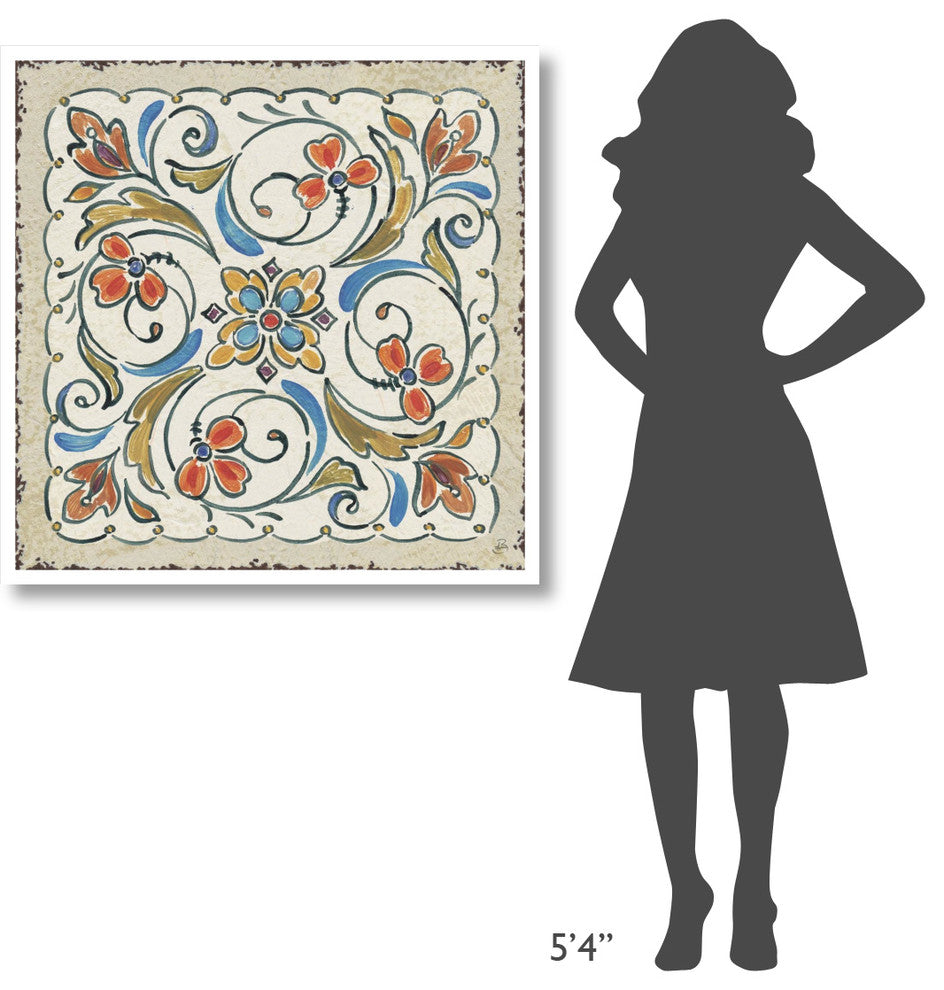 "Mediterranean Flair XI" Digital Paper Print by Daphne Brissonnet, 38"x38"