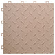 12"x12" Interlocking Garage Flooring Tiles, Diamond Top, Set of 27, Beige