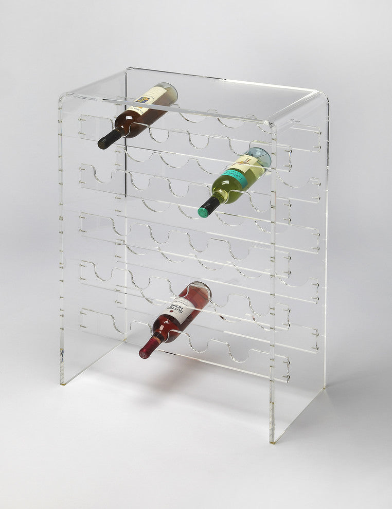 Butler Wine Rack, Clear Acrylic