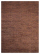 Hand Knotted Loom Silk Area Rug Solid Brown Gold