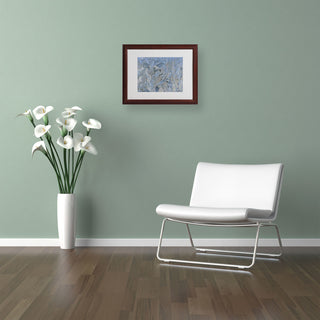 'Frost Pattern #6' Matted Framed Canvas Art by Kurt Shaffer