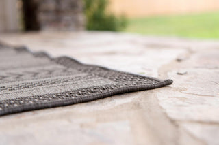 Rug Unique Loom Outdoor Border Gray Rectangular 5' 3 x 8' 0