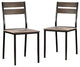 Furniture of America Anras Metal Open-Back Side Chair in Black (Set of 2)
