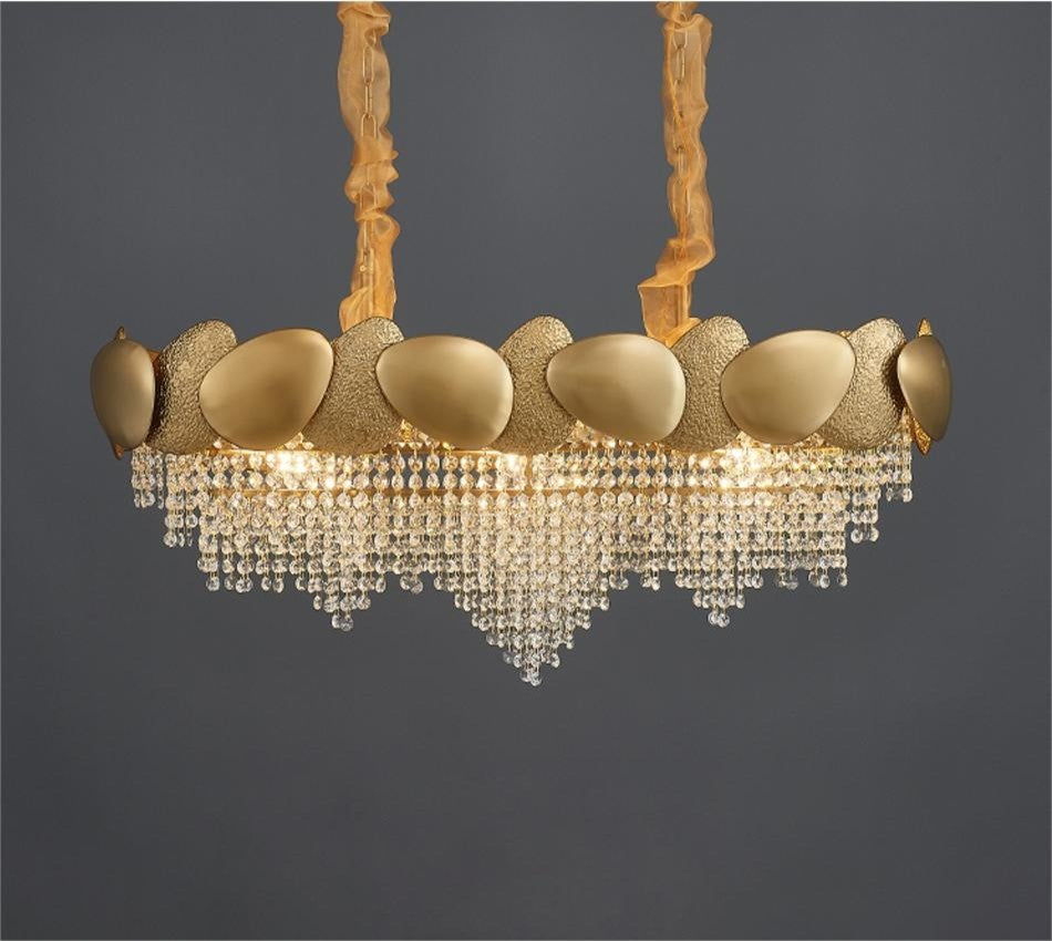 Gold Plated Crystal LED Modern Dining Room Chandelier