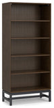 Banting SOLID HARDWOOD Mid Century Open Shelf Bookcase in Walnut Brown