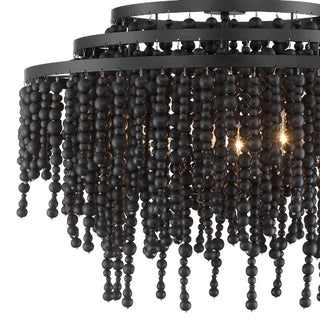 Crystorama POP-A5076-MK, 6-Light Chandelier, Matte Black