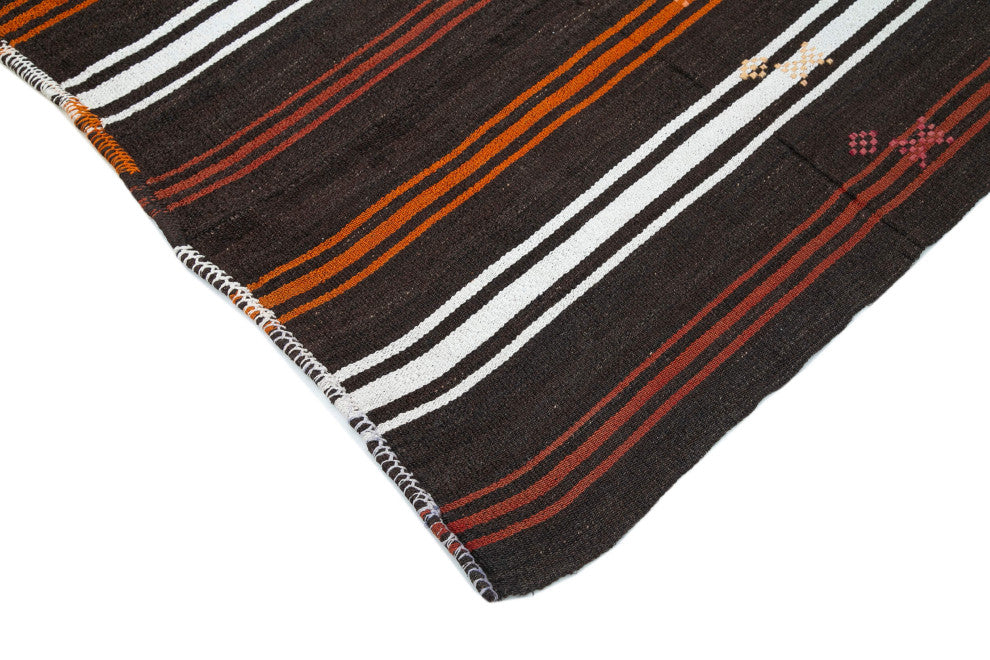 Rug N Carpet - Handmade Anatolian 7' 1'' x 8' 10'' Vintage Goat Hair Kilim Rug