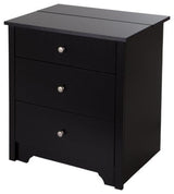 South Shore Vito Nightstand in Pure Black