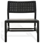 Safavieh Couture Valdina Woven Leather Acccent, Black