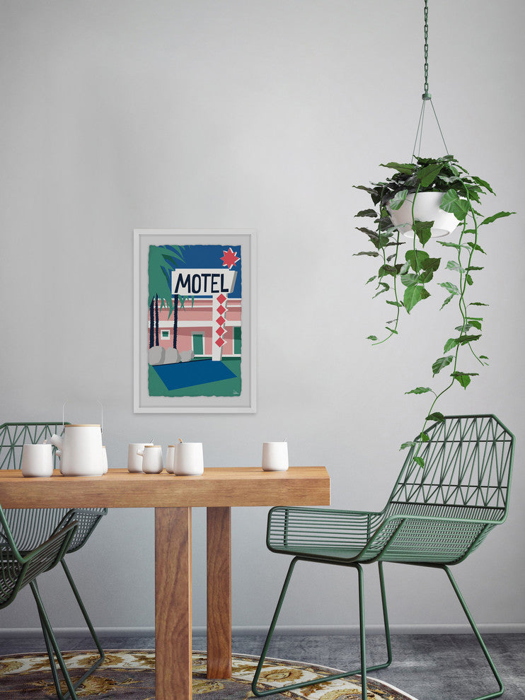 "Motel II" Framed Painting Print, 16"x24"