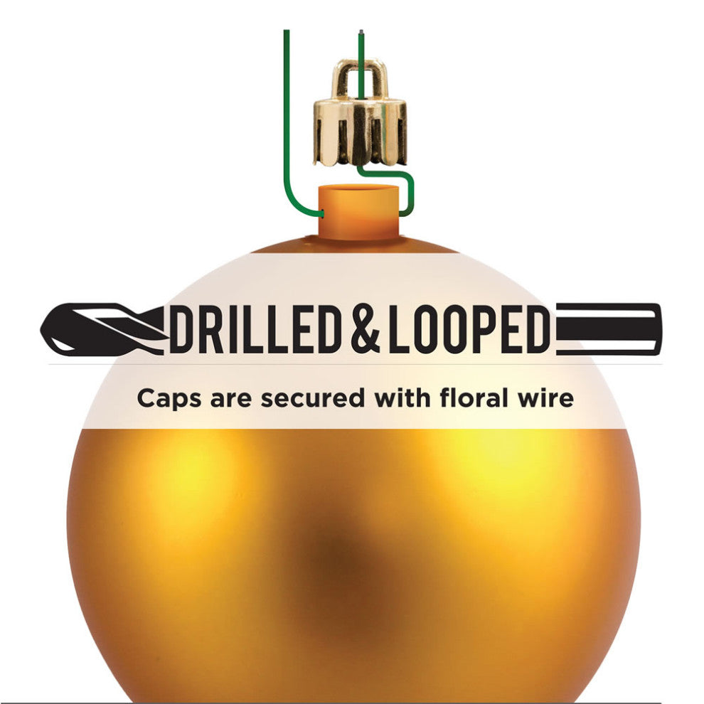 8" Antiq Gold Matte Ball Uv Drilled Cap