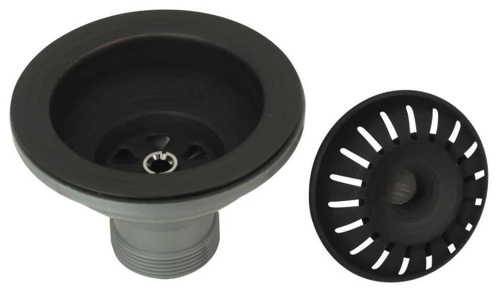 Copper Kitchen Sink Stopper for 3.5" Standard Strainer Drain, Oil Rubbed Bronze