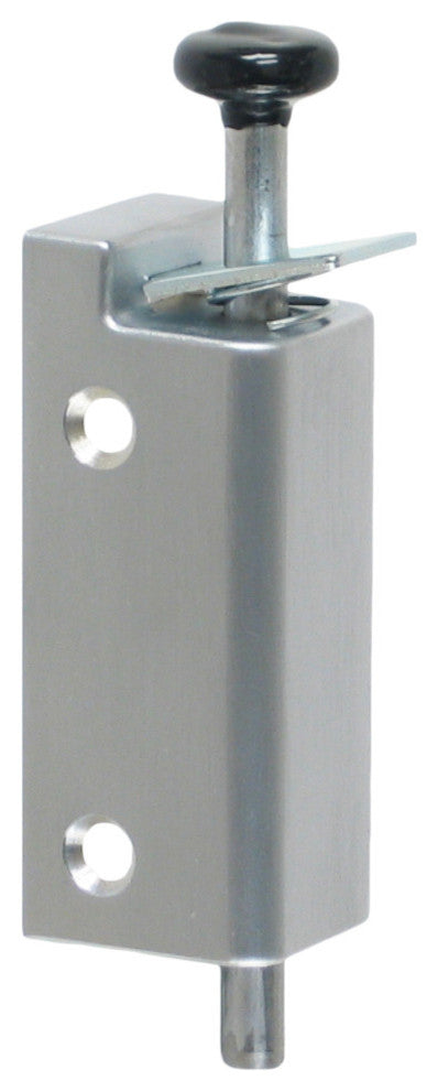 FPL Sliding Door Lock Security Foot Bolt, Satin Chrome