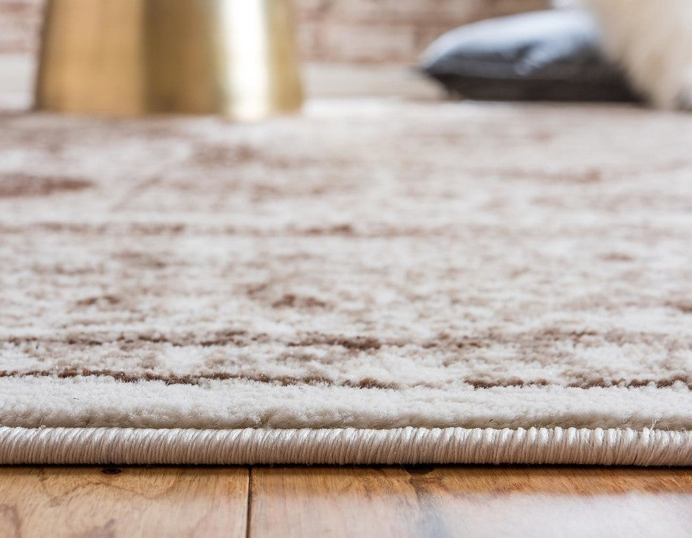 Unique Loom Dark Beige Lygos Imperial 2' 0 x 6' 0 Runner Rug