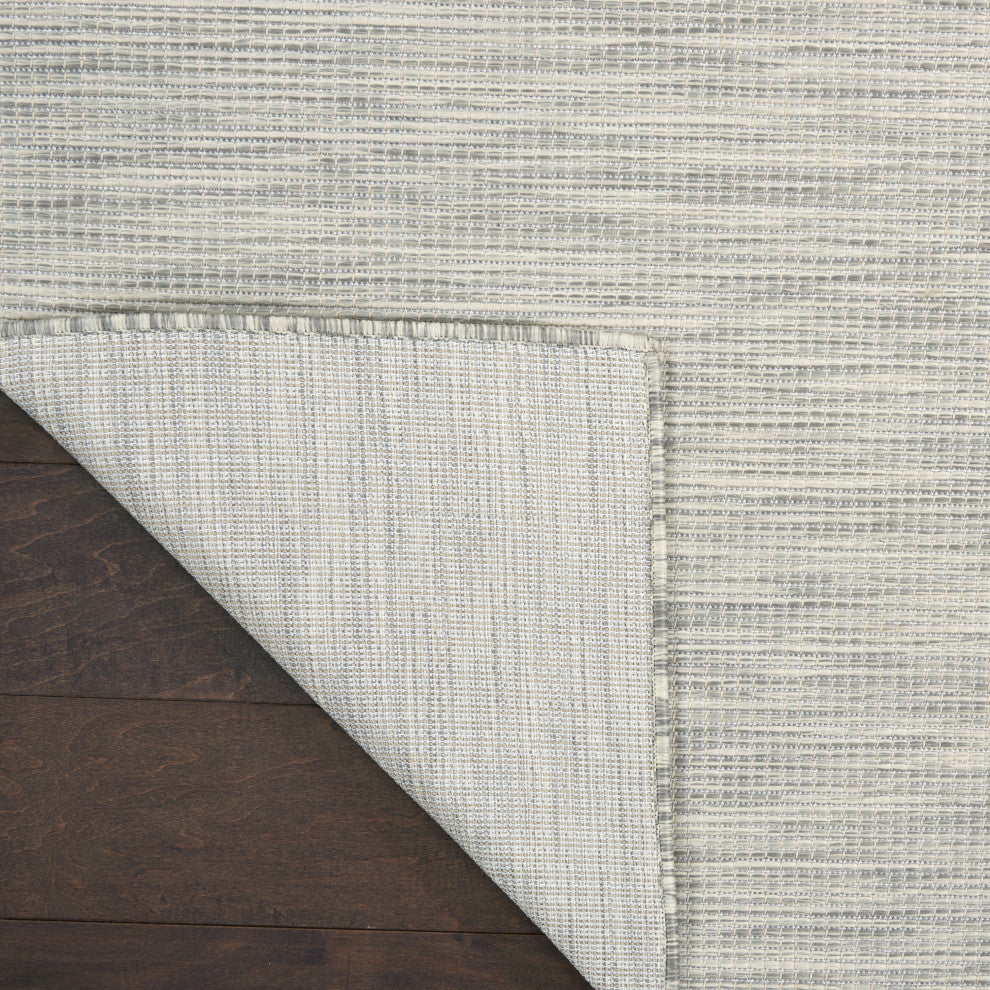 Nourison Positano Contemporary Area Rug, Light Gray, 2'2"x10' Runner
