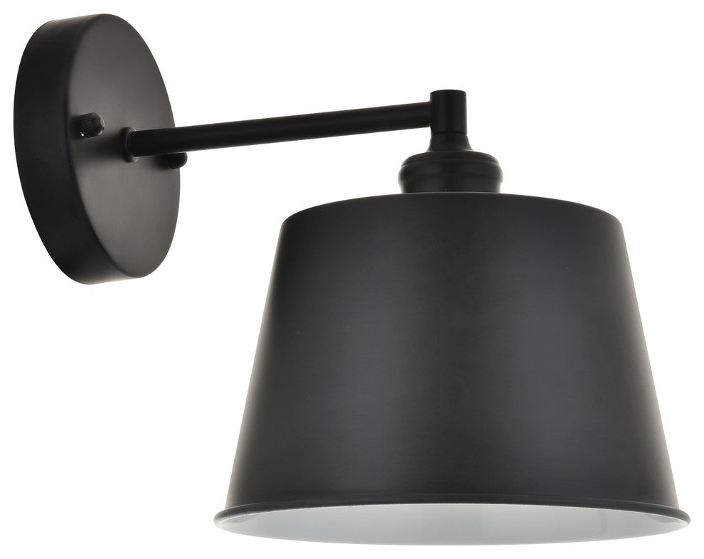 Black Finish 1-Light Wall Sconce