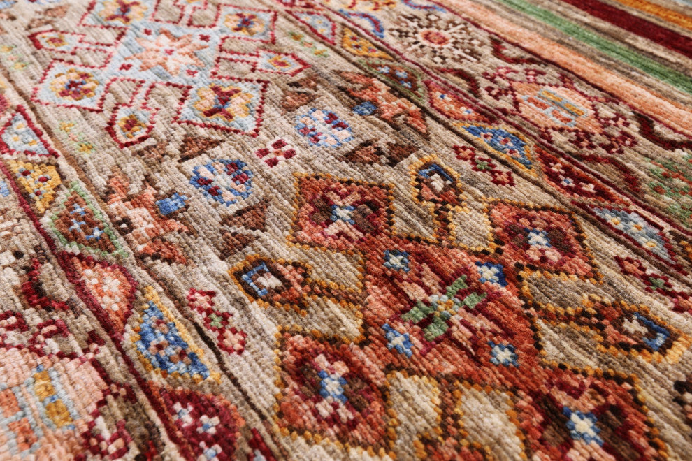 Hand-Knotted Super Kazak Khorjin Wool Rug 2' 7" X 3' 11" Q7588