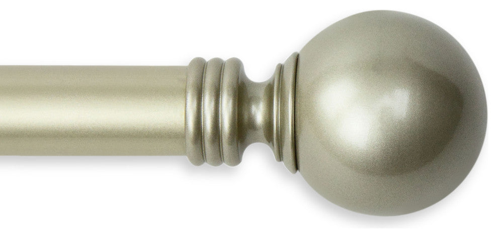 Globe Curtain Rod, Light Gold, 28"-48"
