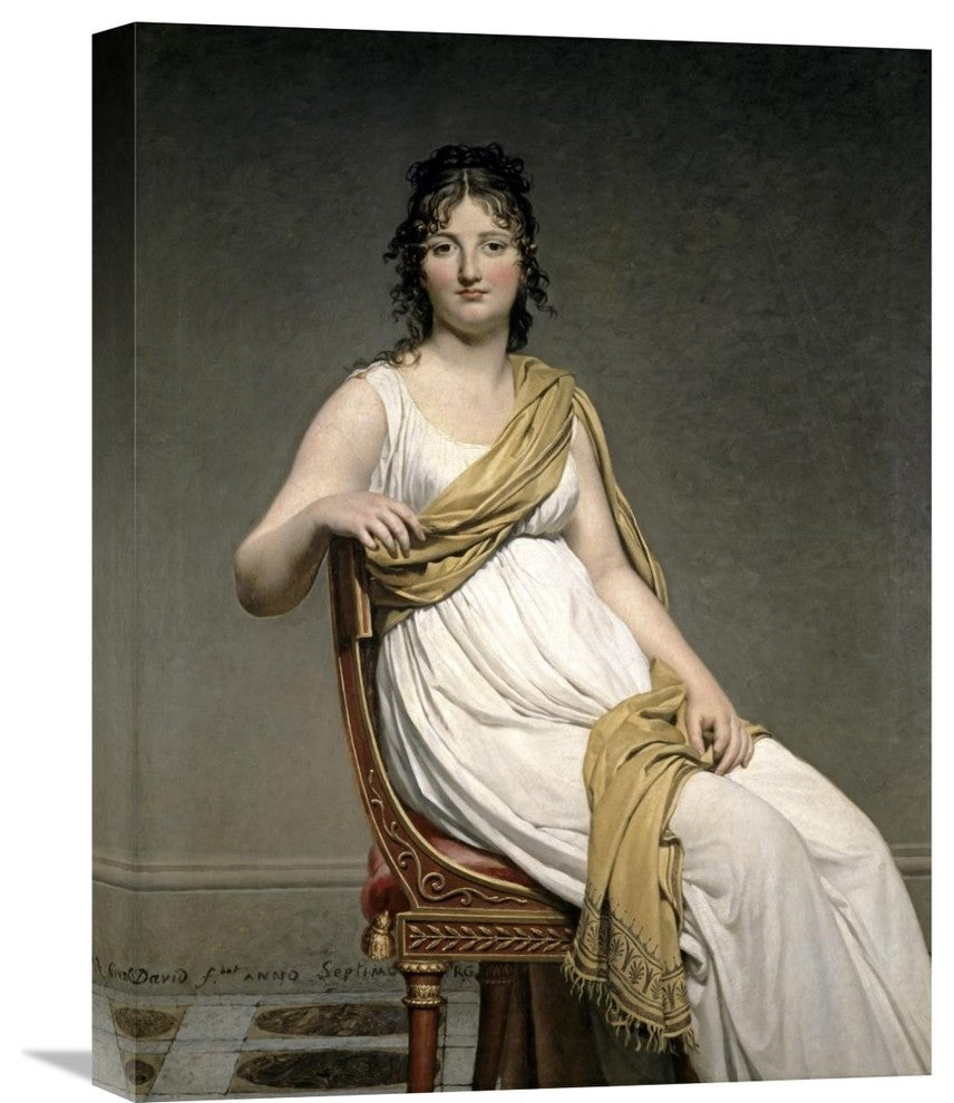 "Portrait De Madame Verninac" Canvas Giclee by Jacques-Louis David, 17"x22"