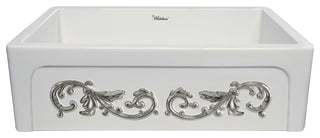 Whitehaus WHSIV3333OR-PLATINUM 33" Reversible Fireclay Kitchen Sink