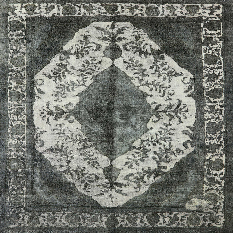 Ahgly Company Indoor Square Mid-Century Modern Area Rugs, 3' Square