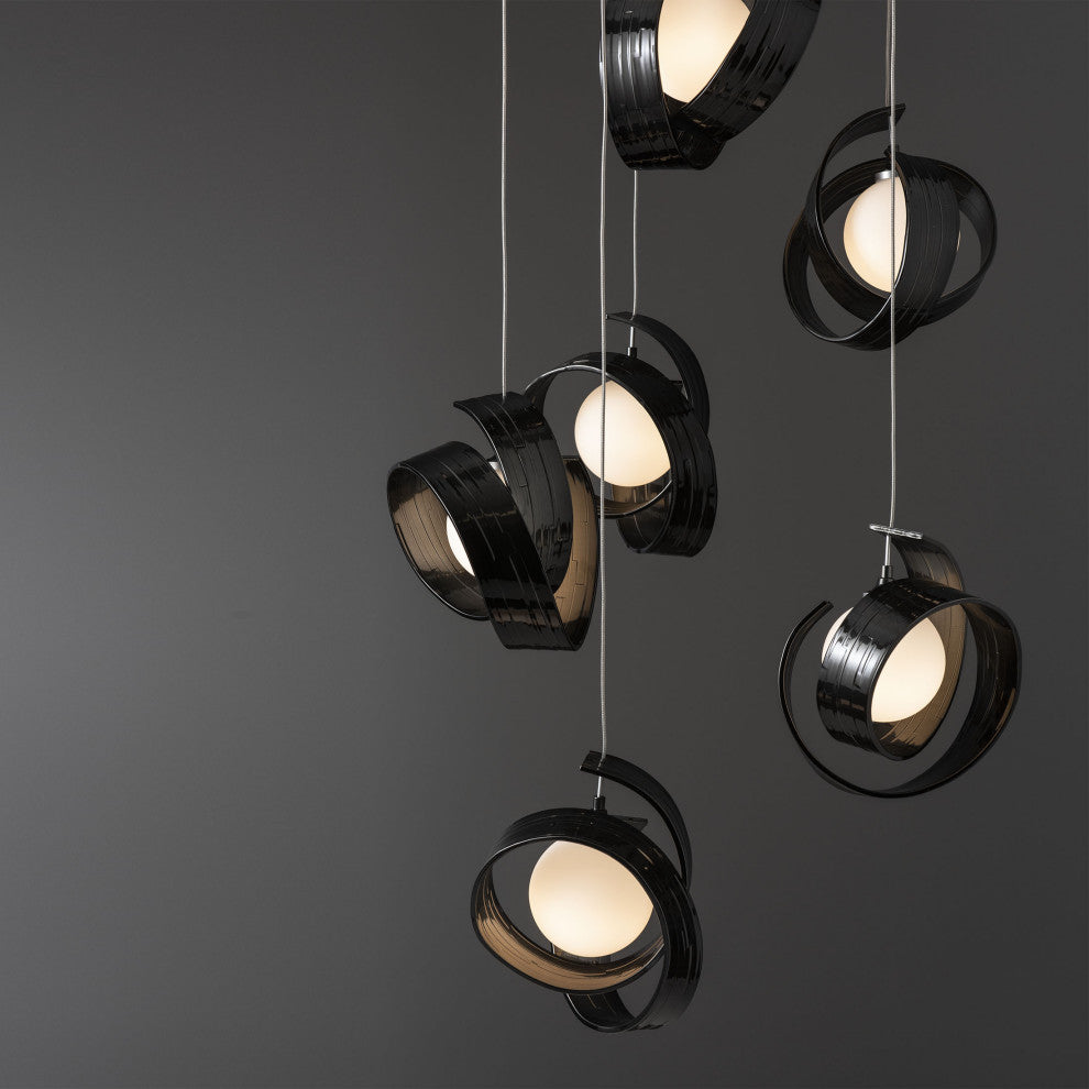 Riza 9-Light Pendant Ink Opal Glass Standard