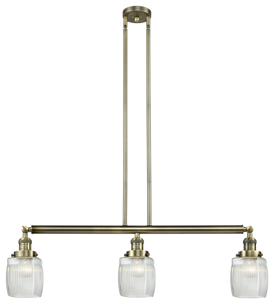 Innovations Lighting 213-Ab-S-G302-Led 3 Light Dimmable Led 38" Island Light