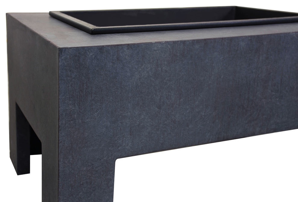 Astella Monolith Fire Basin, Gray Granite