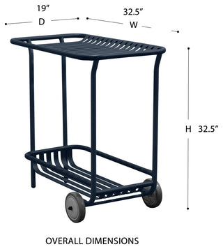 Enid Outdoor Cart, Dark Blue