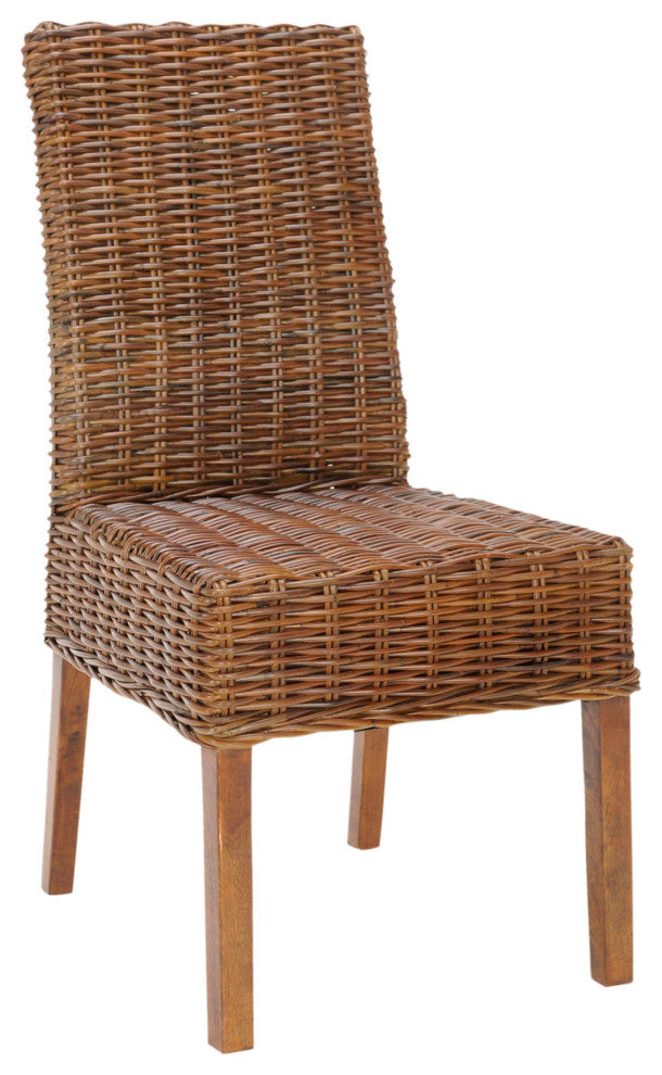 Vessa 18"h Rattan Side Chair (set Of 2) Light Brown