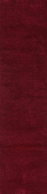 Haze Solid Low-Pile Dark Red 2 ft. x 14 ft. Runner Rug