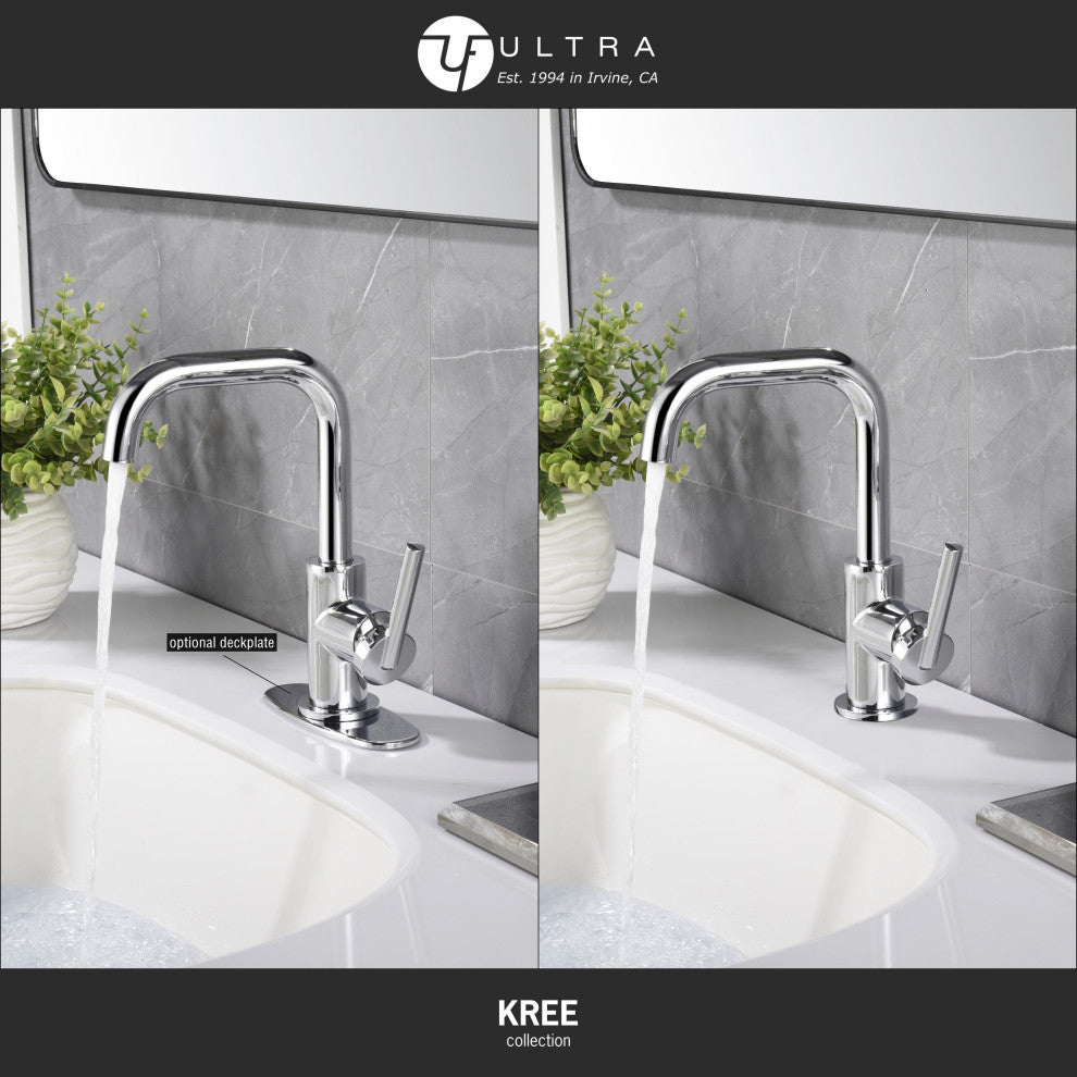 Ultra Faucets UF3070X Single Handle Bathroom Faucet, Polished Chrome