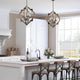 LNC Wood Farmhouse Rustic Lantern Chandeliers, Metal Accented, 4 Lights