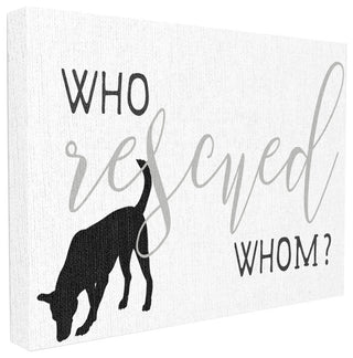 Who Rescued Whom?, 30"x40", Stretched Canvas Wall Art
