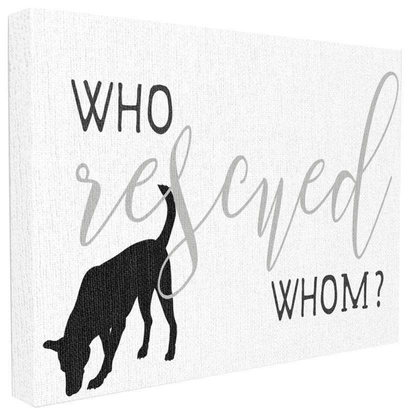 Who Rescued Whom?, 30"x40", Stretched Canvas Wall Art