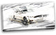 "Super Charged White Muscle Car" Canvas Painting