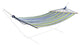 55"x78" Lime Green and Royal Blue Stripe Poly Cotton Hammock With Wooden Bars