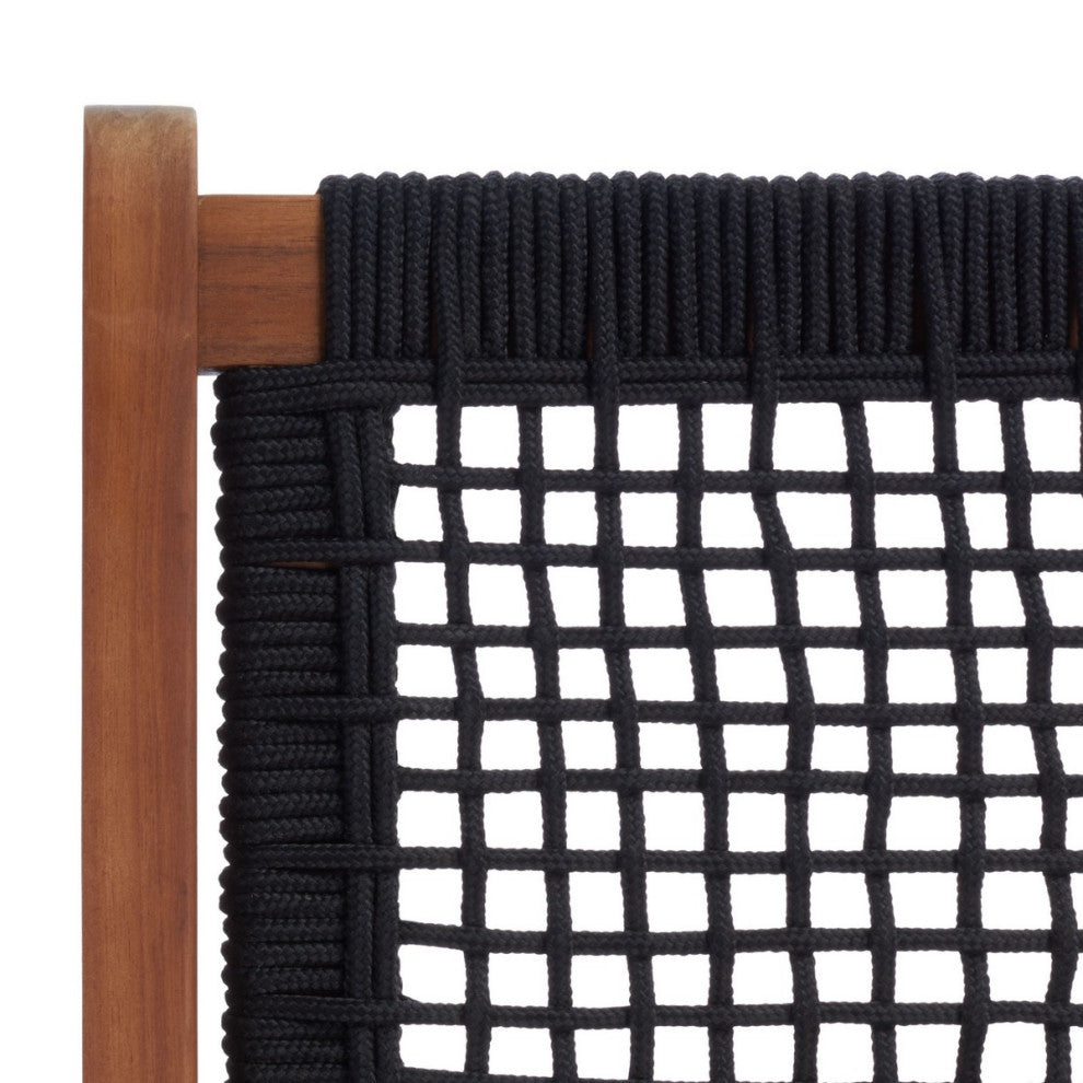 Safavieh Kobina 5 Piece Outdoor Living Set, Natural/Black Rope