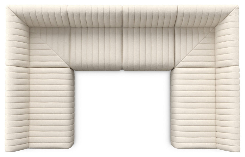 Augustine Dining Banquette U Shape 106" Capri Oatmeal