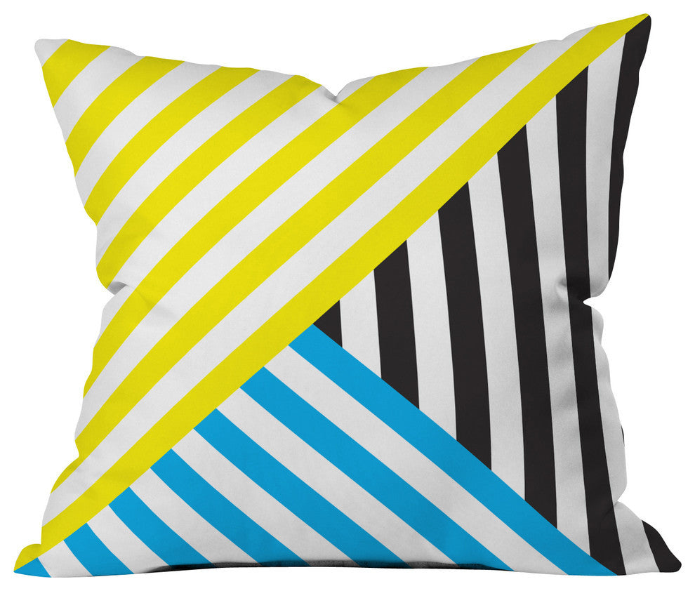 Three Of The Possessed Wave Tricolour Outdoor Throw Pillow
