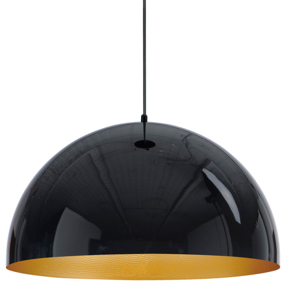 ET2 E24904 Hemisphere 24"W LED Pendant - Gloss Black / Gold