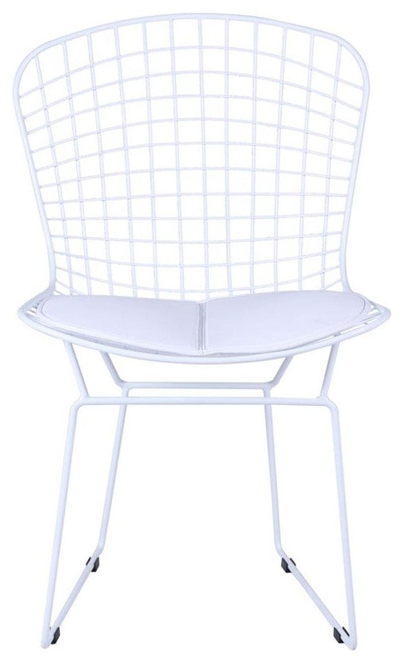 Modern Classics White Wire Side Chair, White