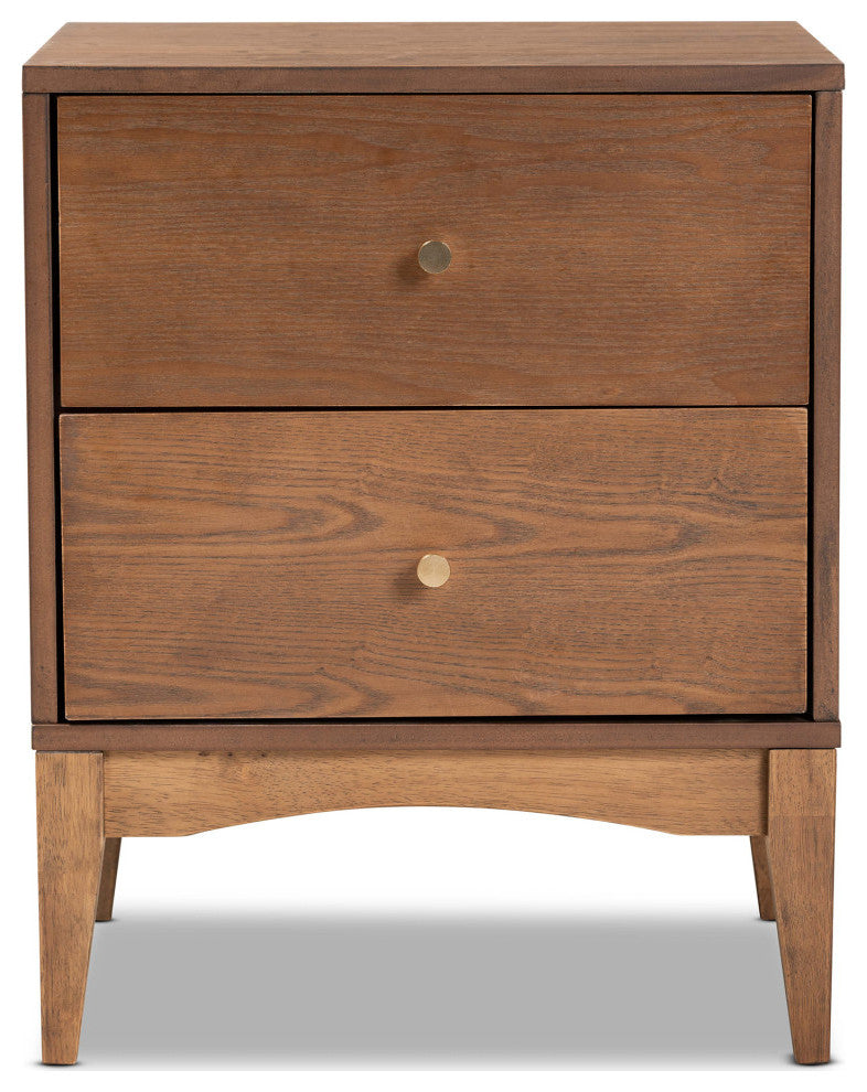 Adena Mid-Century Night Stand, Ash Walnut